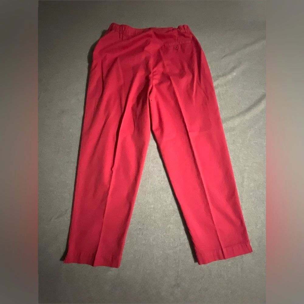 Karen Scott Sport Pink Straight Leg Pants Size 16 Cotton Blend Comfort Waist